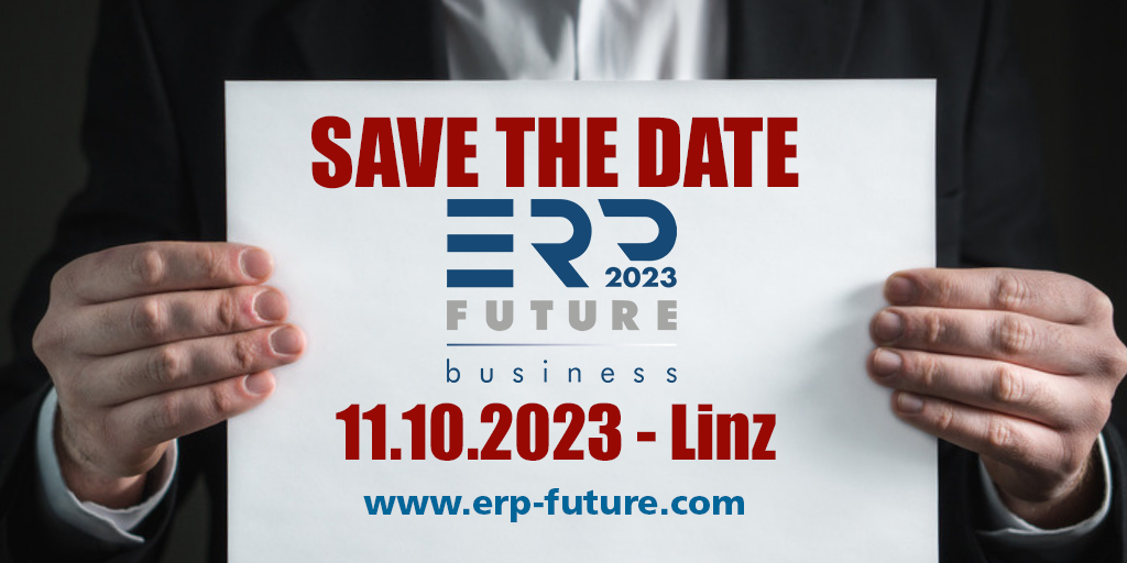 Am 11. Oktober 2023 findet an der Johannes Kepler Universität in Linz die Fachtagung ERP Future 2023 statt. Infos und Anmeldung unter www.erp-future.com